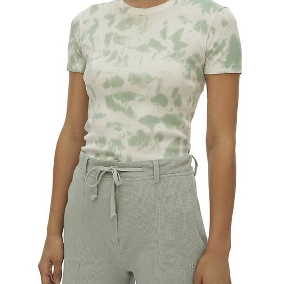 Helmut Lang RIBBED CLOUD-DYED TEE Shirt Sz XXS XS NWT 160 Iceberg - Picture 6 of 11